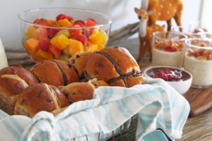 Hot Cross Buns, Fruit Salad and Bircher Muesli