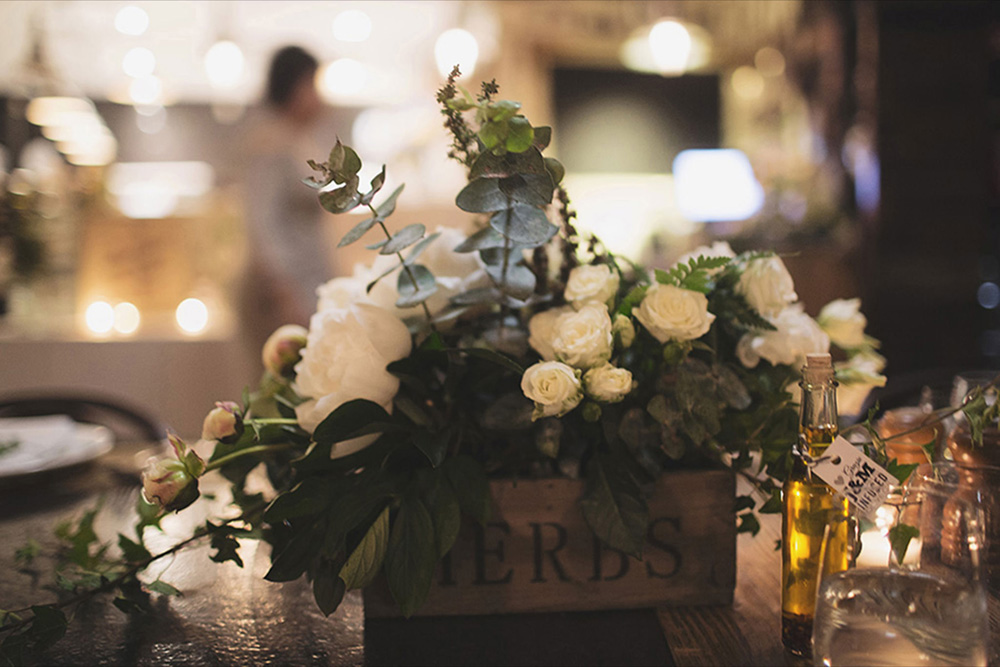 Wedding Herb Box with Flowers