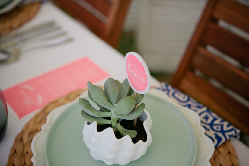 Succulent Wedding Place Setting Favour by Lovestruck