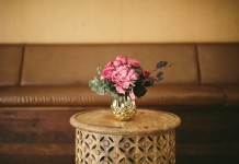 Wooden Side Table Hire by Lovestruck Weddings