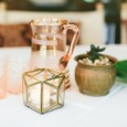 Copper Geo Votive Hire - Lovestruck Weddings