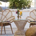 Rattan Side Table - Gold Coast Corporate Event Hire by Lovestruck Weddings