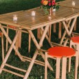 Bamboo Folding Table Hire by Lovestruck Weddings