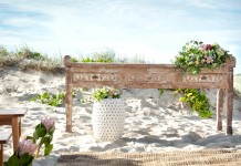 Whitewash Console Table Hire - Lovestruck Weddings