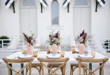 White Parquetry Table HIre - Lovestruck Weddings