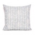 Blue Zig Zag Cushion Hire - Lovestruck Weddings