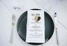 Black Dinner Plate Hire by Lovestruck Weddings