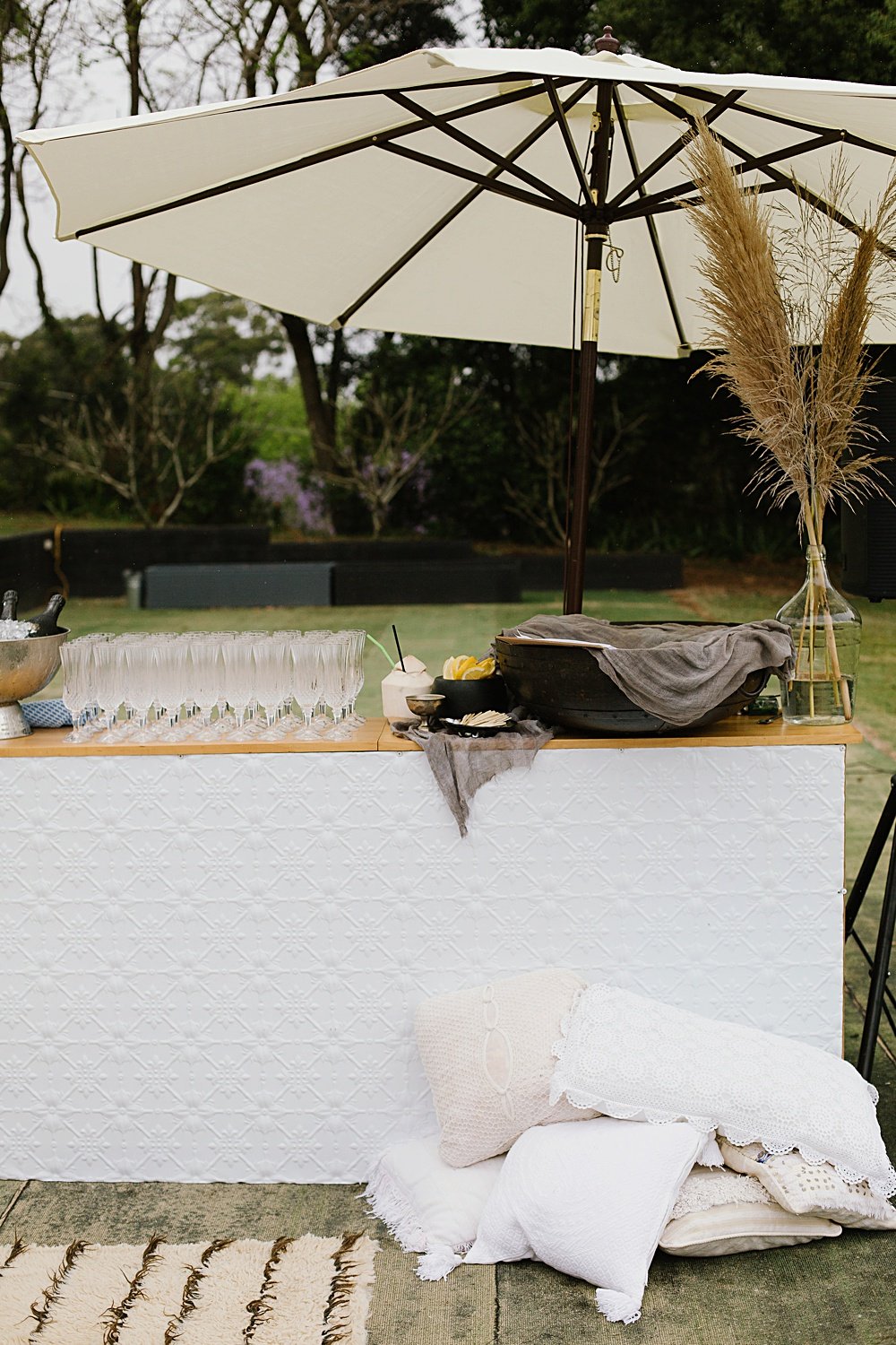 White Pressed Tin Bar Hire by Lovestruck Weddings