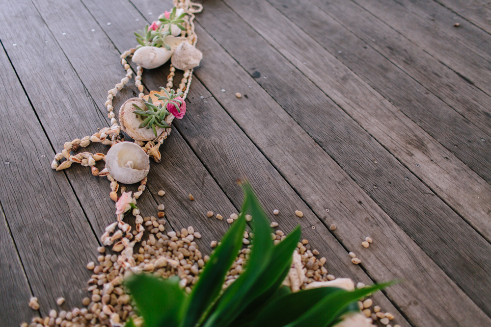 Byron Bay Ceremony. Styled by Lovestruck Weddings and The Borrowed Nursery