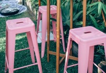 Pink Tolix Stool Hire - Lovestruck Weddings